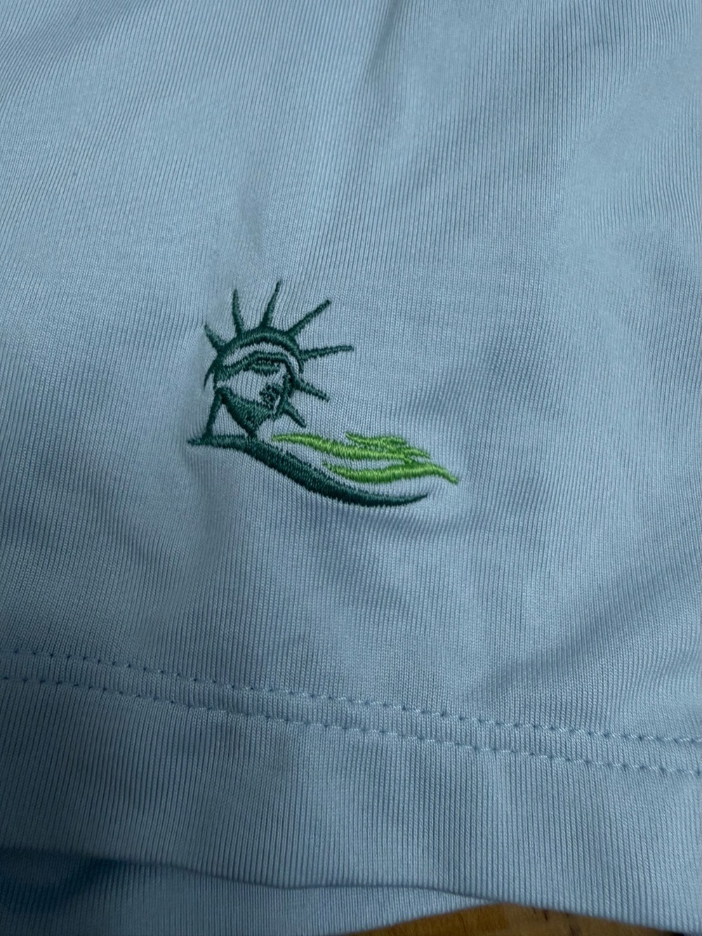 Nike Golf Dri-FIT Presidents Cup Polo Shirt XXL Blue White Striped Performance - Picture 8 of 8